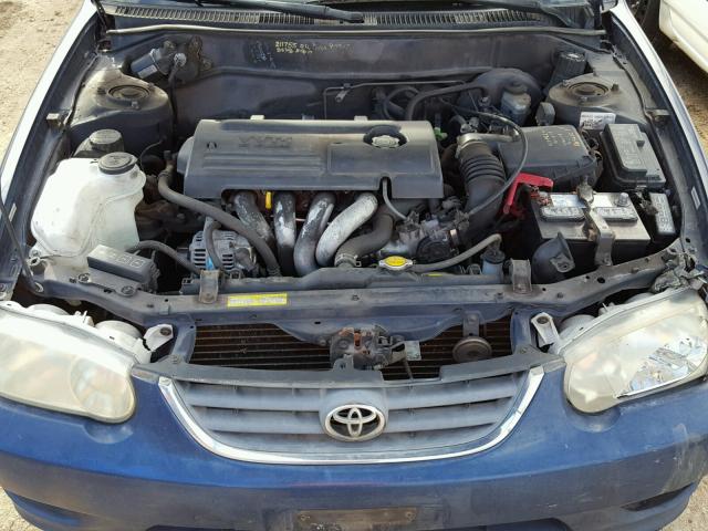 1NXBR12E62Z617813 - 2002 TOYOTA COROLLA CE BLUE photo 7