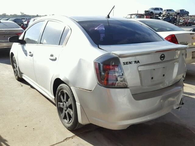 3N1AB6AP7BL654712 - 2011 NISSAN SENTRA 2.0 SILVER photo 3