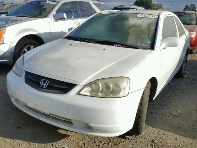 1HGEM22541L033857 - 2001 HONDA CIVIC LX WHITE photo 2