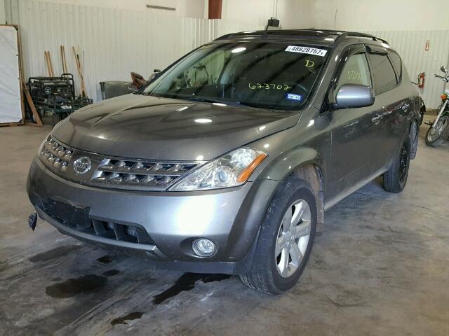 JN8AZ08W27W623702 - 2007 NISSAN MURANO SL GRAY photo 2