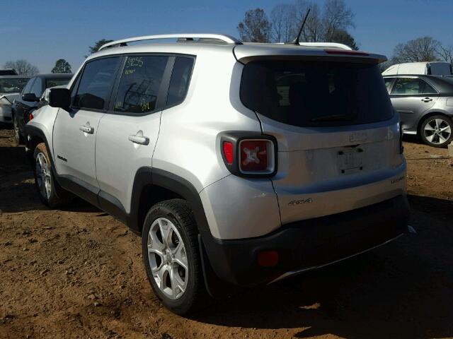 ZACCJBDT8FPC40636 - 2015 JEEP RENEGADE L SILVER photo 3