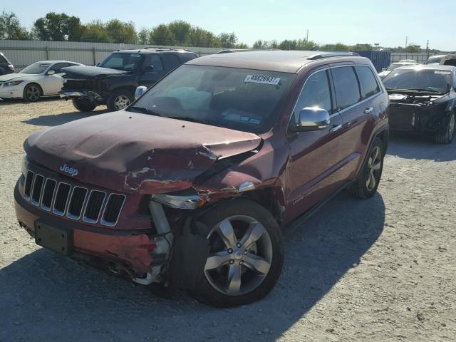 1C4RJEBG4EC453720 - 2014 JEEP GRAND CHER MAROON photo 2