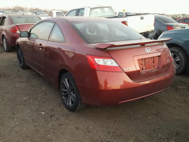 2HGFG21587H704109 - 2007 HONDA CIVIC SI BURGUNDY photo 3