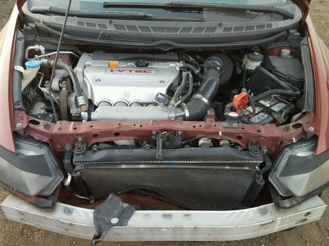 2HGFG21587H704109 - 2007 HONDA CIVIC SI BURGUNDY photo 7