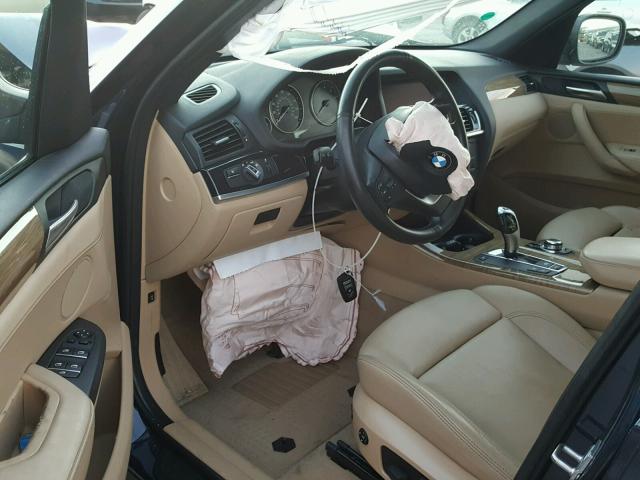 5UXWX5C59CL719534 - 2012 BMW X3 XDRIVE2 BLUE photo 9