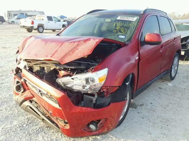 4A4AP4AU4EE022675 - 2014 MITSUBISHI OUTLANDER RED photo 2