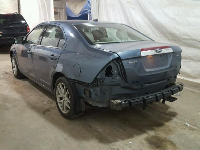 3FAHP0JA7CR207422 - 2012 FORD FUSION SEL BLUE photo 9