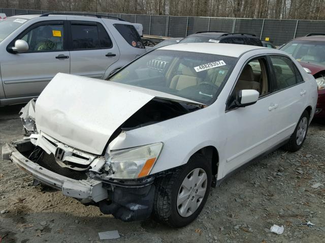 1HGCM56435A108270 - 2005 HONDA ACCORD LX WHITE photo 2