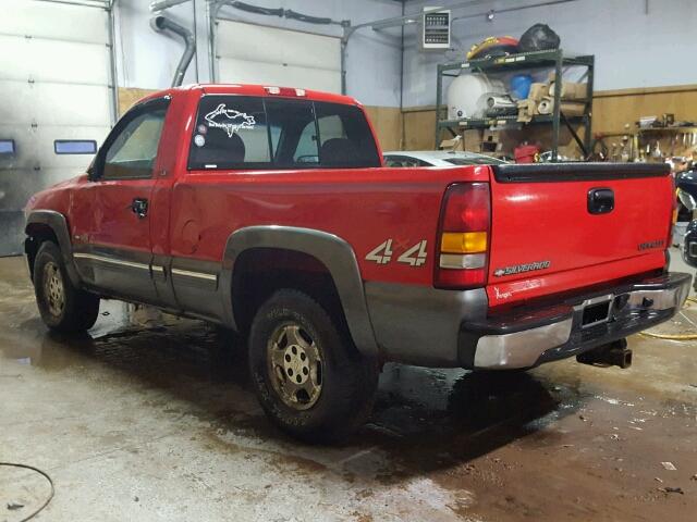 1GCEK14W5YZ231312 - 2000 CHEVROLET SILVERADO RED photo 3