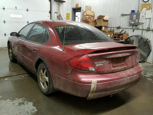 1FAFP55S93G103500 - 2003 FORD TAURUS SES MAROON photo 3