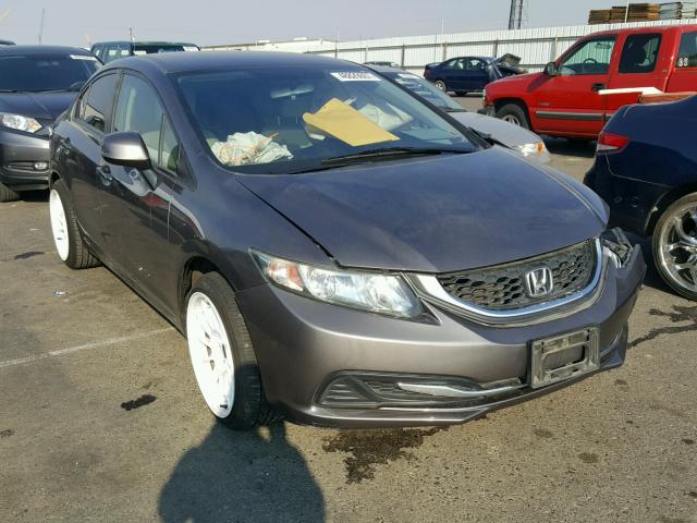 19XFB2F53DE202122 - 2013 HONDA CIVIC LX CHARCOAL photo 1