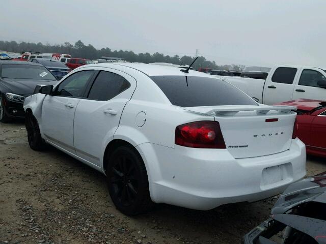 1C3CDZAG0EN116430 - 2014 DODGE AVENGER SE WHITE photo 3