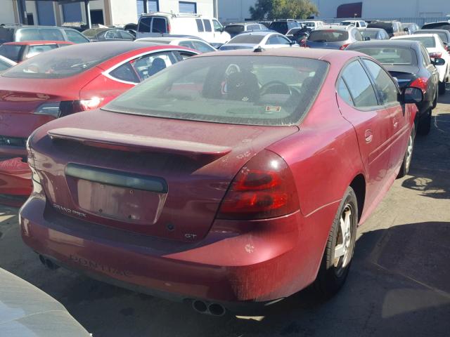 2G2WS522641164738 - 2004 PONTIAC GRAND PRIX BURGUNDY photo 4