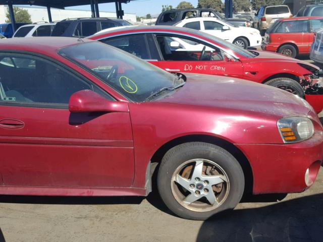 2G2WS522641164738 - 2004 PONTIAC GRAND PRIX BURGUNDY photo 9