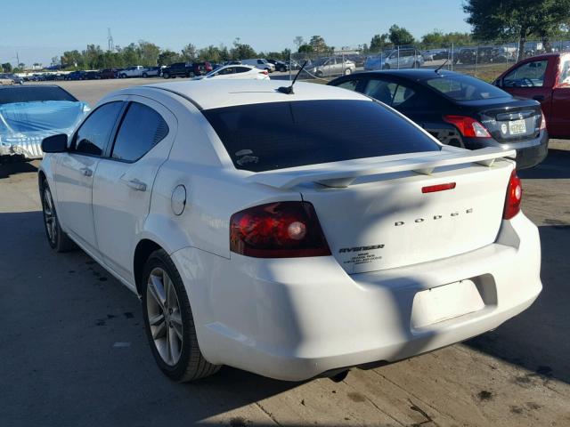 1B3BD1FG4BN548940 - 2011 DODGE AVENGER MA WHITE photo 3