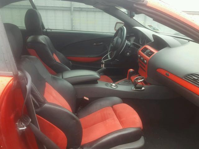 WBAEK73484B322299 - 2004 BMW 645 CI AUT RED photo 5