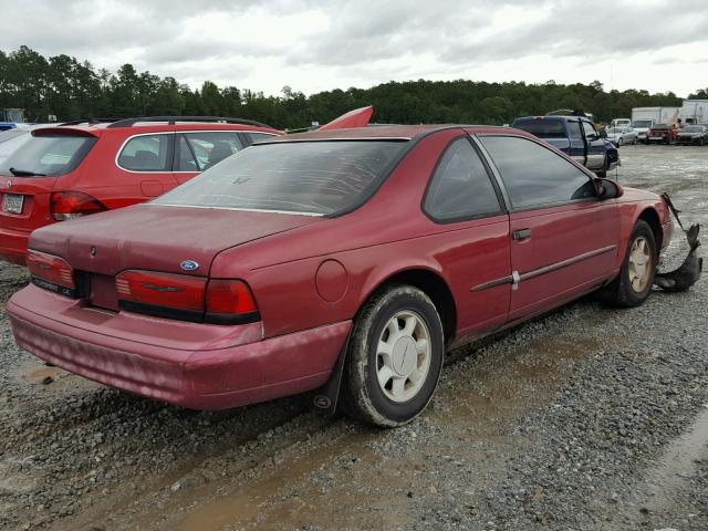 1FALP62W9SH206974 - 1995 FORD THUNDERBIR RED photo 4