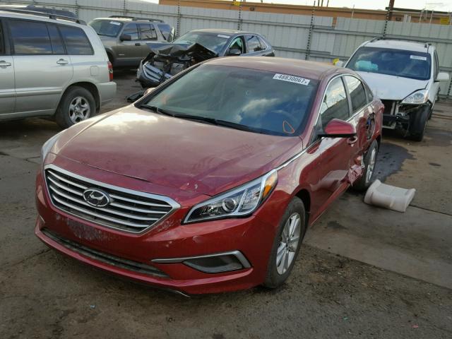 5NPE24AF8GH409032 - 2016 HYUNDAI SONATA SE MAROON photo 2