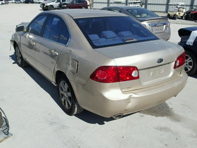 KNAGE124165025164 - 2006 KIA OPTIMA LX GOLD photo 3