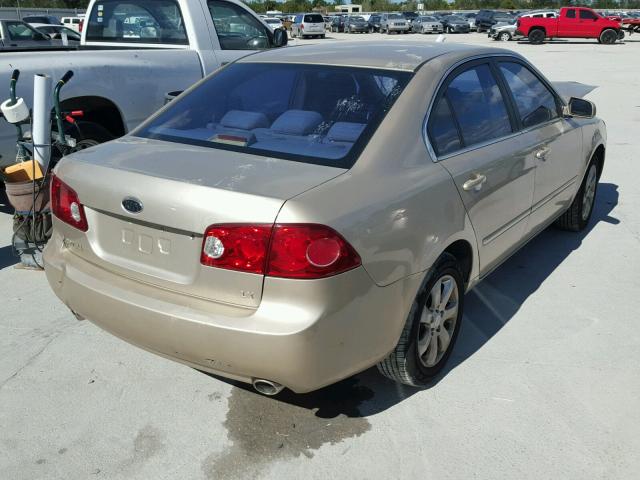 KNAGE124165025164 - 2006 KIA OPTIMA LX GOLD photo 4