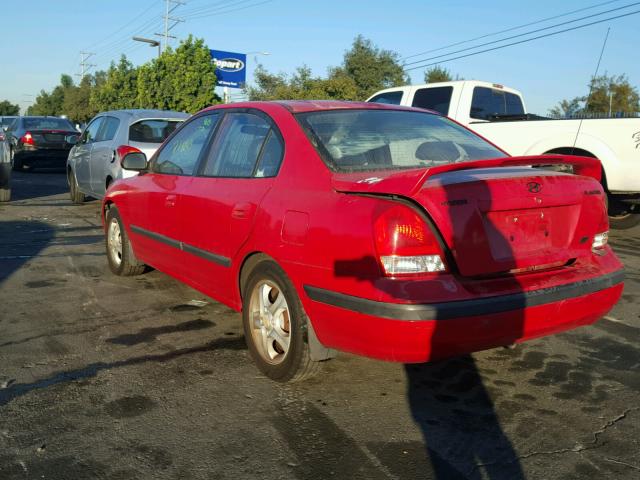 KMHDN45D23U677341 - 2003 HYUNDAI ELANTRA GL RED photo 3