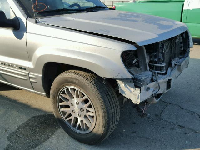 1J4GX58N64C293652 - 2004 JEEP GRAND CHER GRAY photo 9