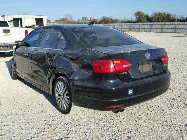 3VWLX7AJ7BM375115 - 2011 VOLKSWAGEN JETTA SEL BLACK photo 3