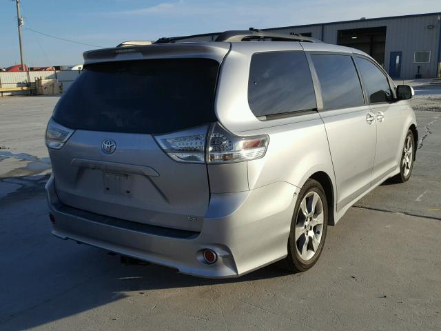 5TDXK3DC6CS197031 - 2012 TOYOTA SIENNA SPO SILVER photo 4