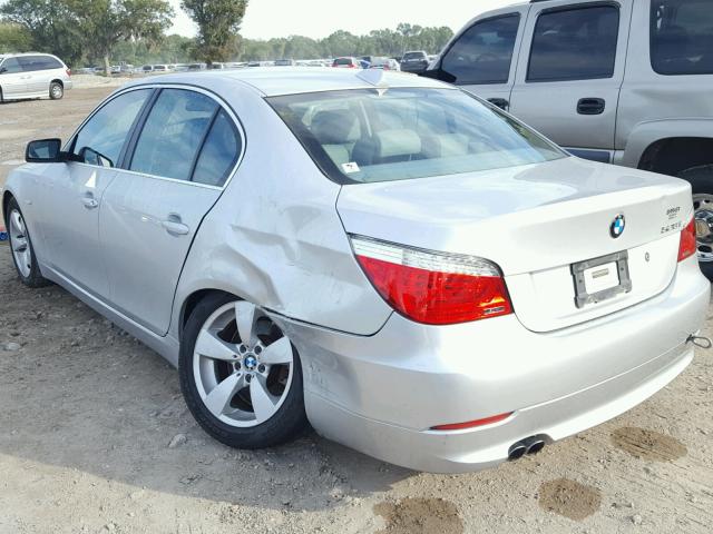 WBANU53568CT13298 - 2008 BMW 528 I SILVER photo 3