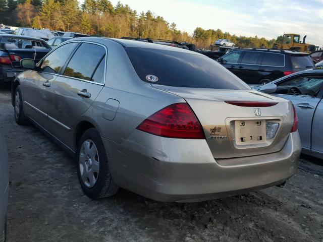 3HGCM56457G700712 - 2007 HONDA ACCORD LX GOLD photo 3