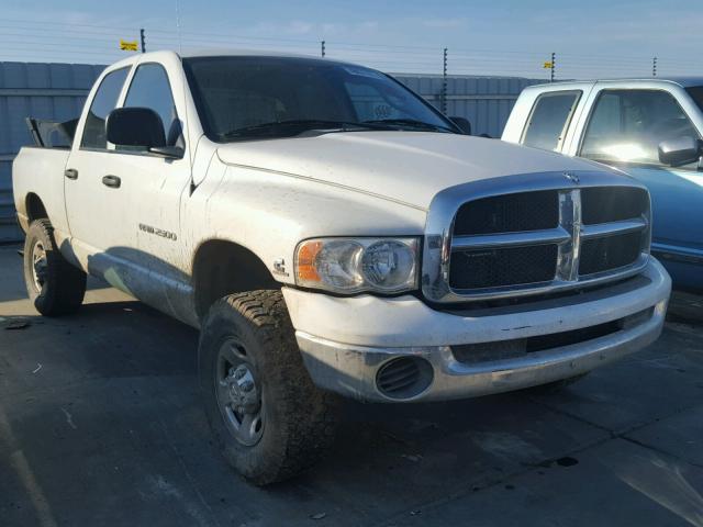 3D7KS28C95G857374 - 2005 DODGE RAM 2500 S WHITE photo 1