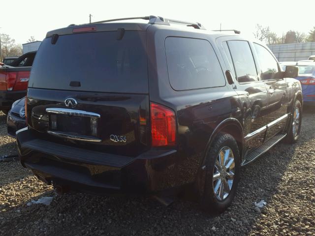 5N3AA08C17N801844 - 2007 INFINITI QX56 BLACK photo 4