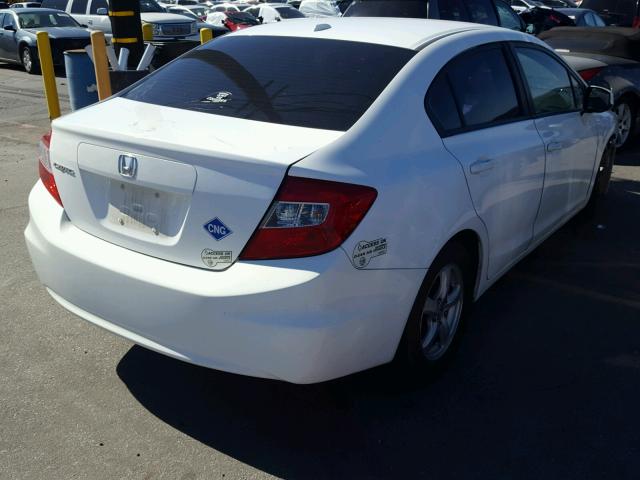 19XFB5F57CE002733 - 2012 HONDA CIVIC NATU WHITE photo 4