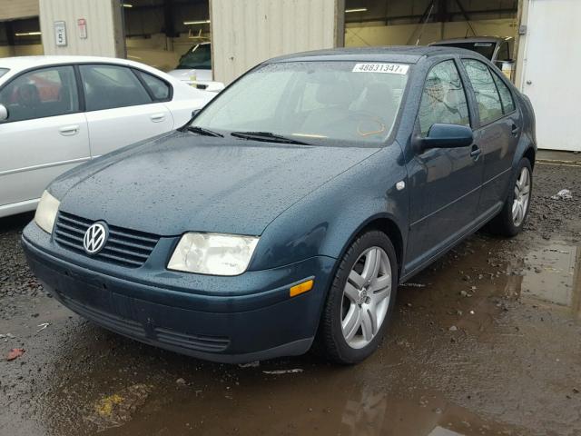 3VWTG69M91M173139 - 2001 VOLKSWAGEN JETTA GLX BLUE photo 2