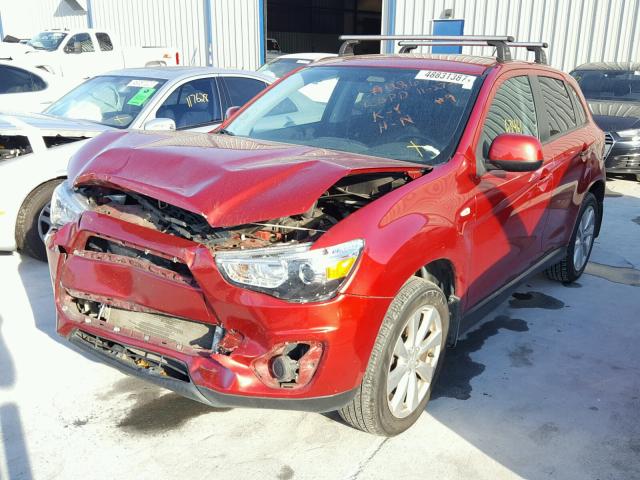 4A4AR3AUXEE028310 - 2014 MITSUBISHI OUTLANDER RED photo 2