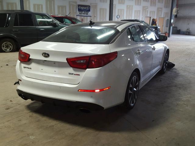 5XXGR4A65EG333685 - 2014 KIA OPTIMA SX WHITE photo 4