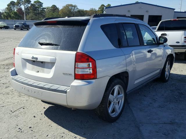 1J8FT57W37D418881 - 2007 JEEP COMPASS LI SILVER photo 4