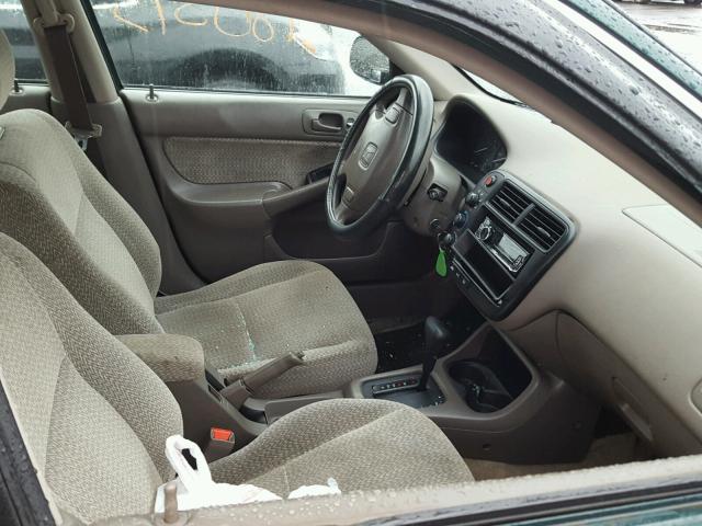 1HGEJ8640YL003794 - 2000 HONDA CIVIC EX GREEN photo 5