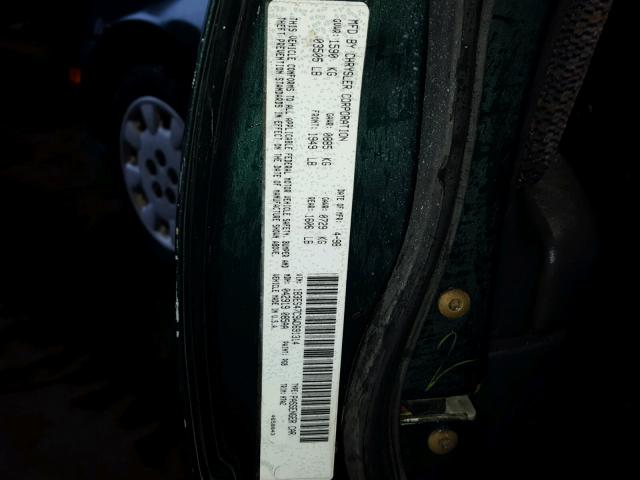 1B3ES47C9WD691314 - 1998 DODGE NEON HIGHL GREEN photo 10