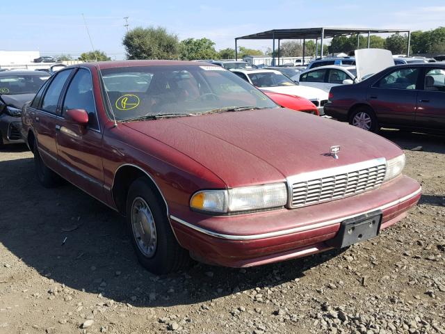 1G1BL53E8PR132474 - 1993 CHEVROLET CAPRICE CL წითელი ფოტო 1