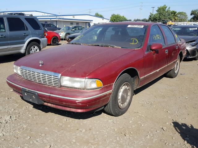 1G1BL53E8PR132474 - 1993 CHEVROLET CAPRICE CL წითელი ფოტო 2