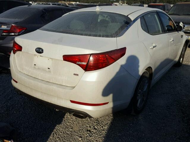 KNAGM4A70D5440411 - 2013 KIA OPTIMA LX WHITE photo 4