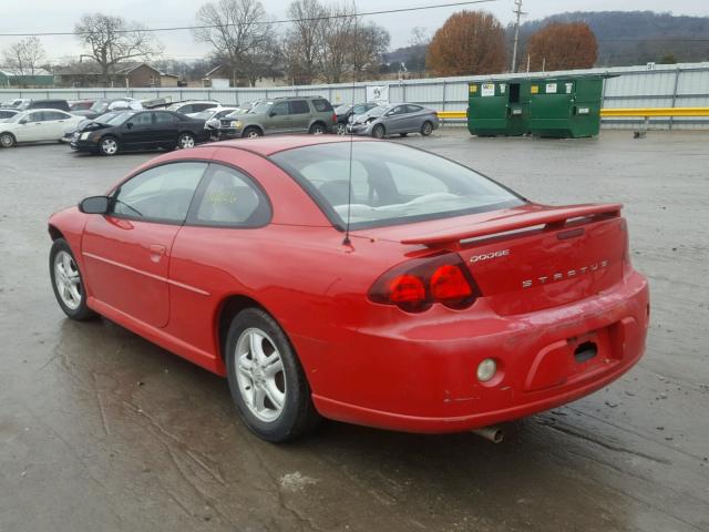 4B3AG42G04E123453 - 2004 DODGE STRATUS SX RED photo 3