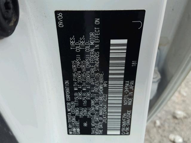 JTLKT324964114232 - 2006 TOYOTA SCION XB Ақ фото 10