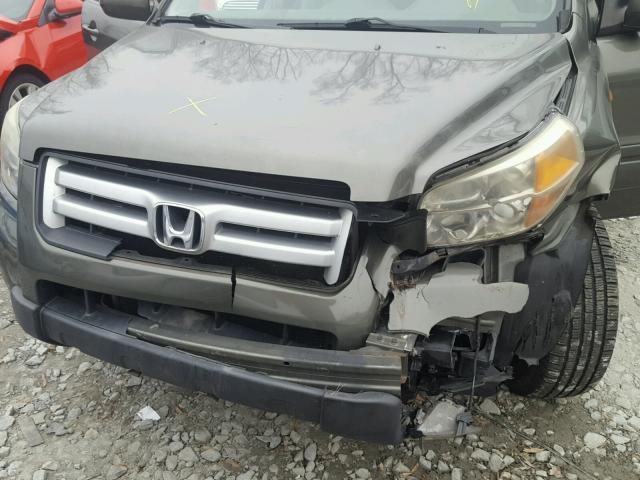 2HKYF184X6H512102 - 2006 HONDA PILOT EX GRAY photo 9