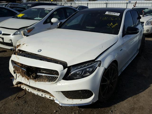 55SWF6EB4GU106550 - 2016 MERCEDES-BENZ C 450 4MAT WHITE photo 2