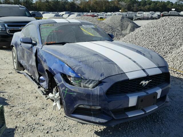 1FA6P8AMXF5338285 - 2015 FORD MUSTANG BLUE photo 1