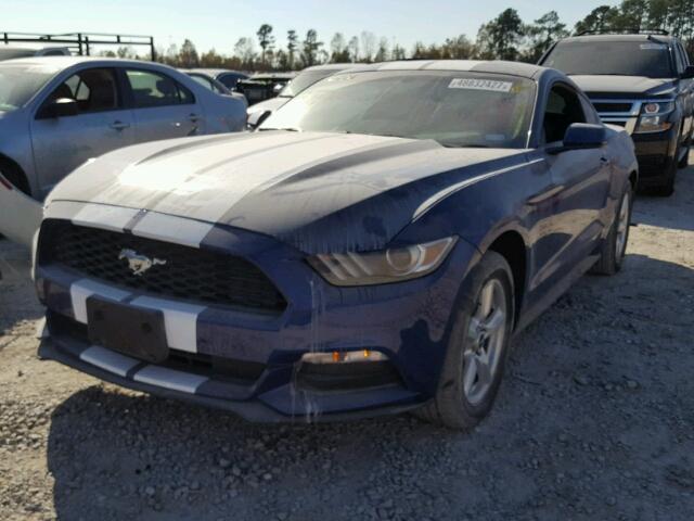 1FA6P8AMXF5338285 - 2015 FORD MUSTANG BLUE photo 2