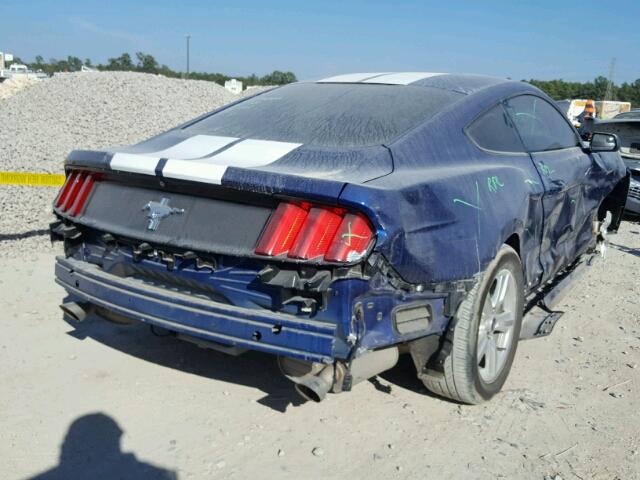 1FA6P8AMXF5338285 - 2015 FORD MUSTANG BLUE photo 4