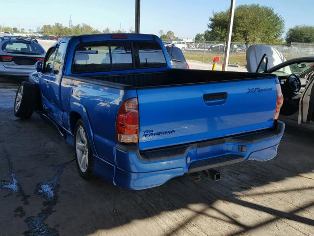 5TETU22N05Z043668 - 2005 TOYOTA TACOMA X-R BLUE photo 3